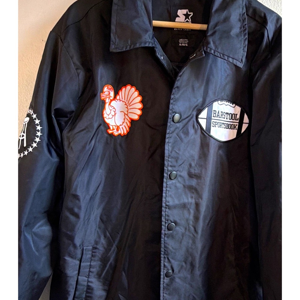 Starter Black Label x Barstool Sportsbook Overs Club Jacket Mens XL Turkey Coach
